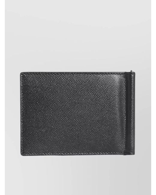 Saint Laurent Black Leather Bi-Fold Wallet for men