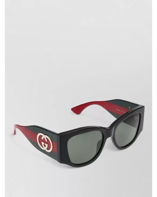 Gucci Gray Sunglasses Gg2115S 001 Rectangular Thick Frame