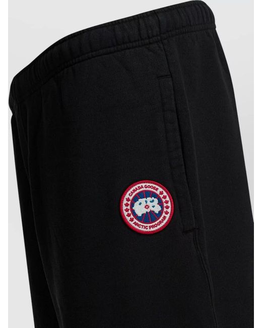 Canada Goose Black Cotton Track Pants for men