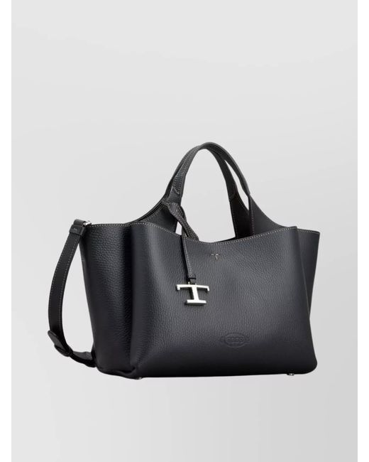 Tod's Black T Timeless Mini Leather Shoulder Bag