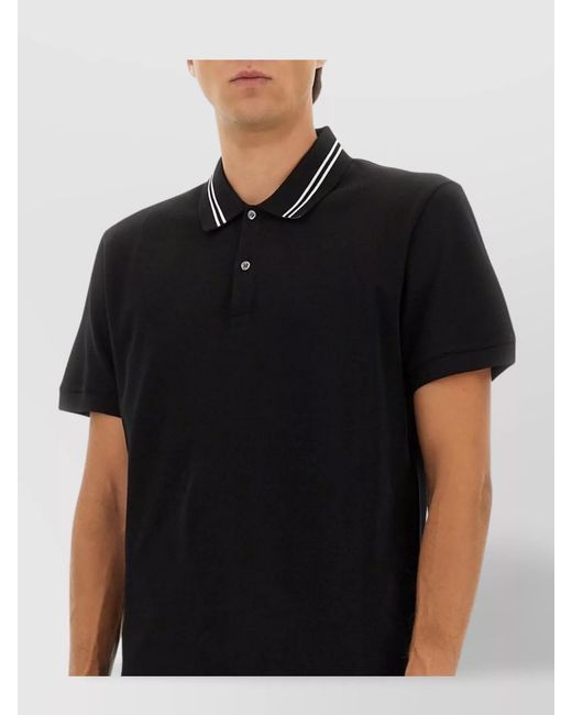 McQueen Black Cotton Logo Polo Shirt for men