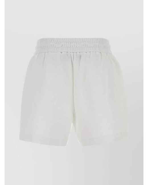 Gucci White Stretch Nylon Bermuda Shorts for men