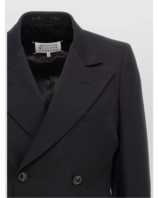 Maison Margiela Black Wool Double-Breasted Blazer