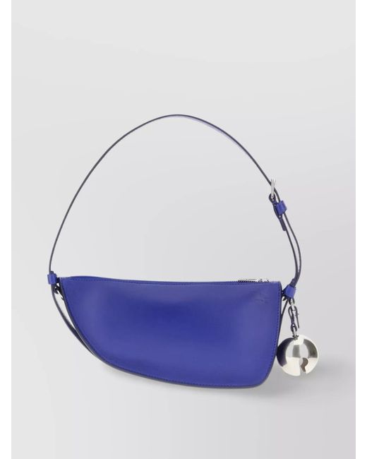 Burberry Blue Shield Mini Leather Shoulder Bag