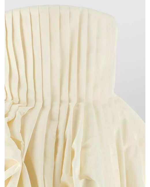 Carolina Herrera Natural Silk Mini Dress