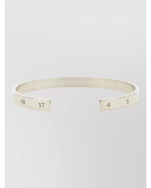 Maison Margiela Multicolor Numeric Motif Bracelet Engraved Open Cuff