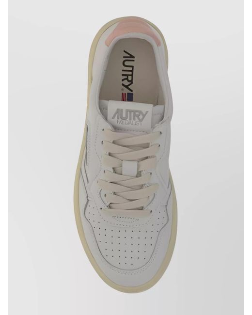 Autry Gray Leather Low-Top Sneakers
