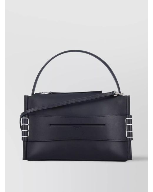 J.W. Anderson Blue Loafer Leather Shoulder Bag With Detachable Strap