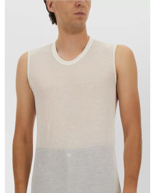 Rick Owens White Cotton Tank Top for men