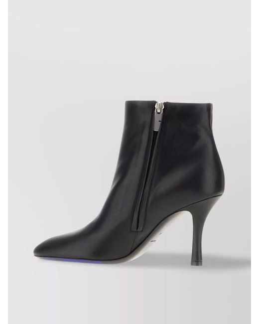 Burberry Black Leather Ankle Boots