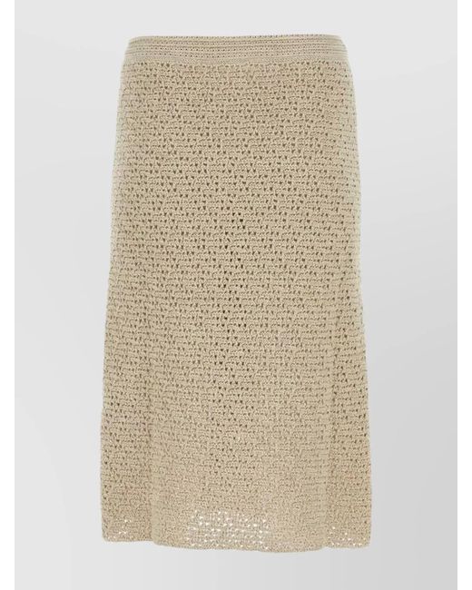 Bottega Veneta Natural Crochet Skirt