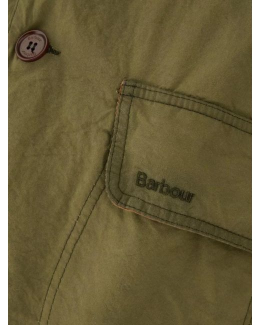 Barbour Green Cotton Workwear Jacket for men