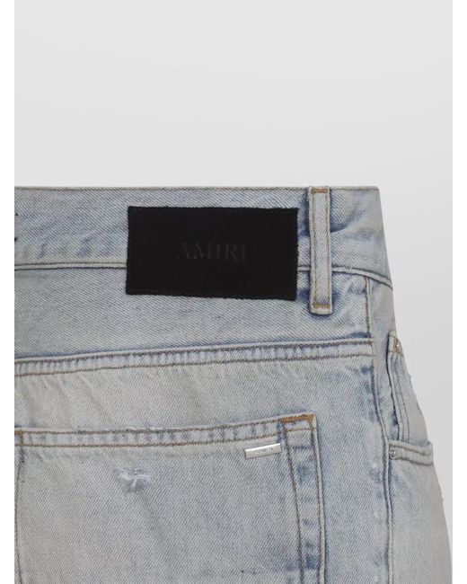 Amiri Gray Denim Straight Flare Jeans for men