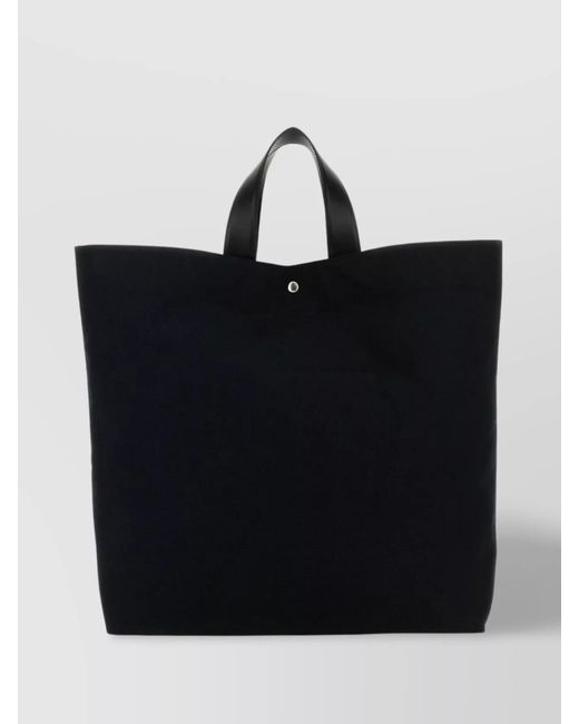 Jil Sander Black Market Tote Canvas Shoulder Bag