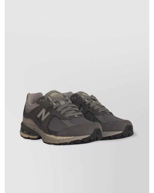 New Balance Gray Suede Blend Sneakers Featuring Mesh Panels for men