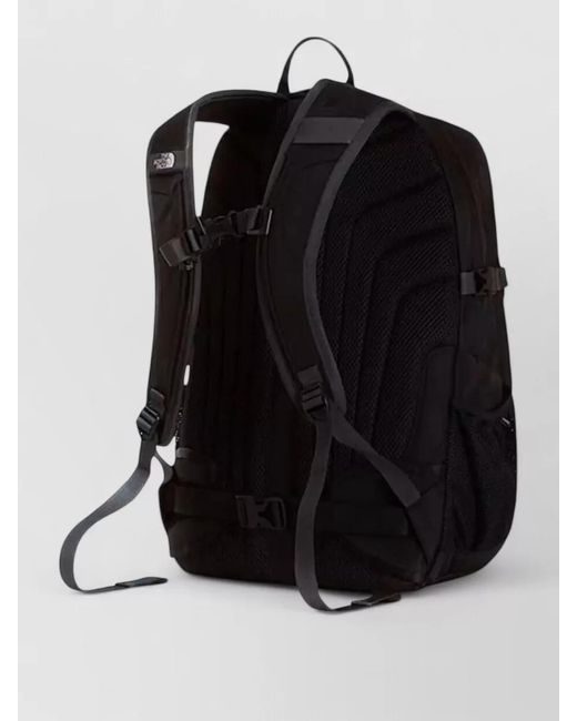 The North Face Black Borealis Patch Backpack Adjustable Straps Design