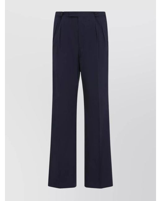 Prada Blue Cotton Tailored Trousers for men
