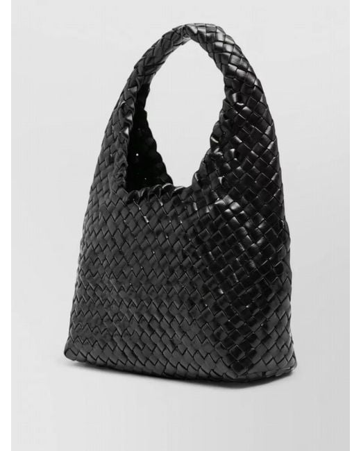 Manebí Black Halfmoon Leather Shoulder Bag Top Handle