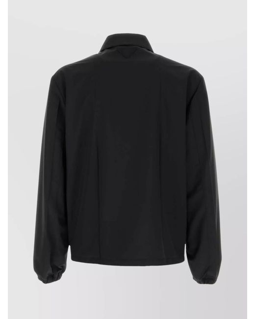 Prada Black Wool Blend Lightweight Jacket for men