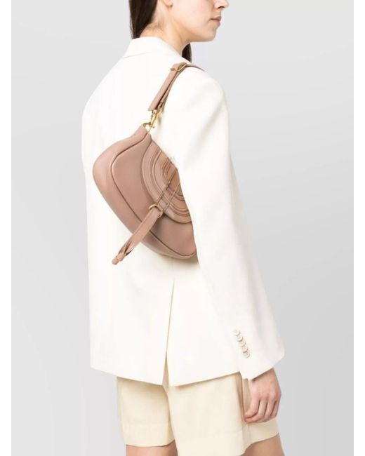 Chloé Pink Marcie Leather Shoulder Bag