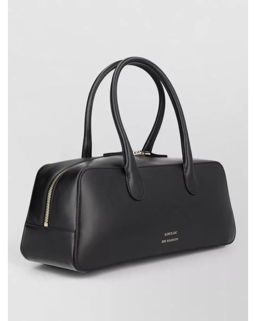 Loulou de Saison Black Large Leather Tote Bag Top Handles