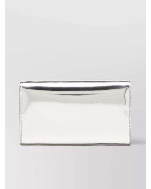 DIESEL Natural Chain Strap Leather Clutch Bag