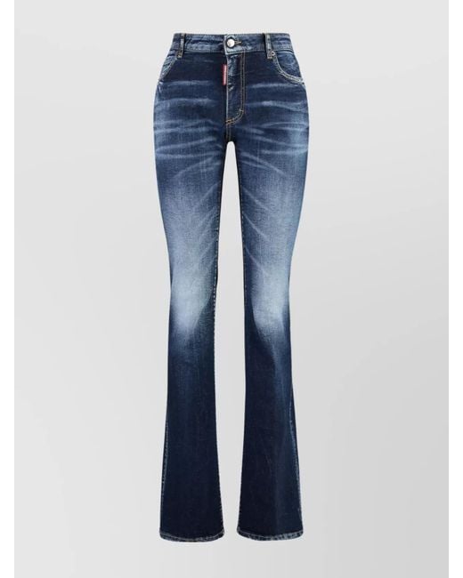 DSquared² Blue Denim Flared Trousers