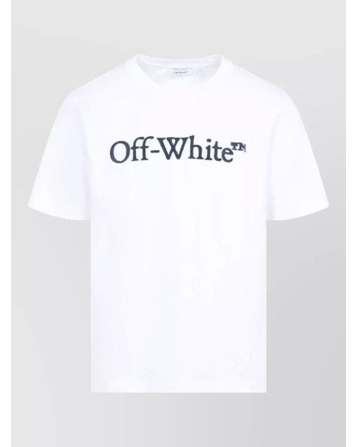 Off-White c/o Virgil Abloh White Bookish Regular Fit Short Sleeve T-Shirt for men