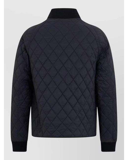Burberry Blue Quilted Padded Coat for men