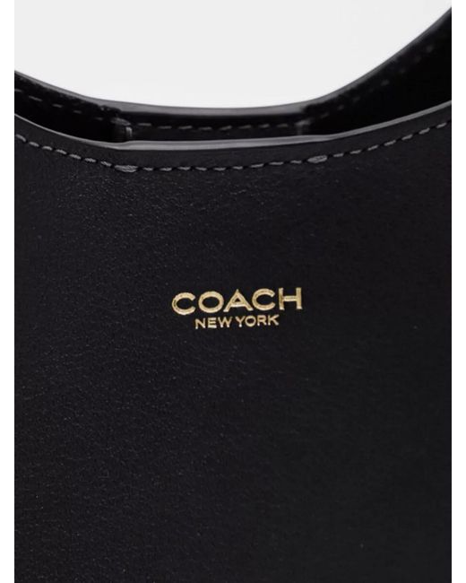 COACH Black Leather Brooklyn 28 Shoulder Bag