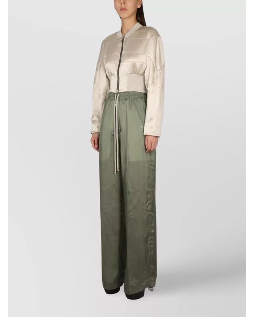 Rick Owens Natural Silk Padded Bomber Jacket