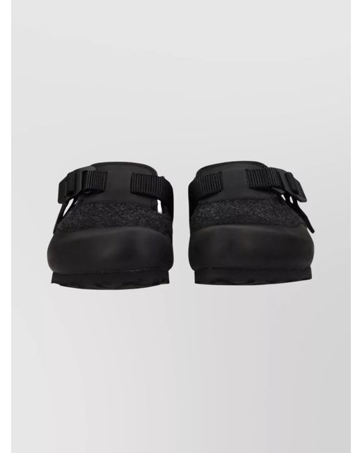Birkenstock Black Leather Felt Sandals