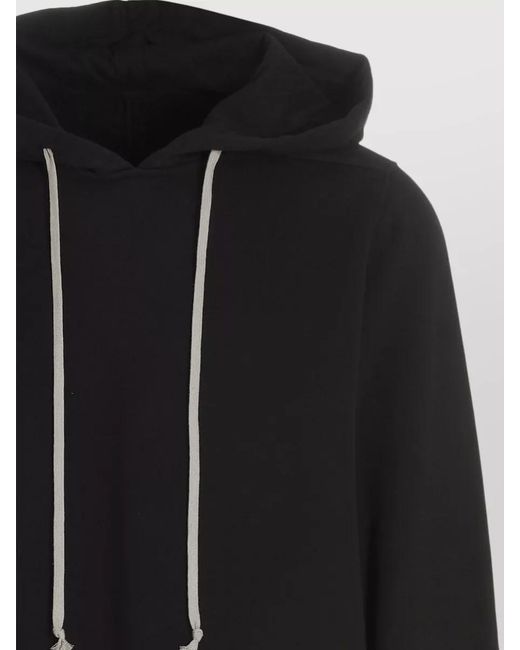 Rick Owens Black Oversized Hooded Jacket for men