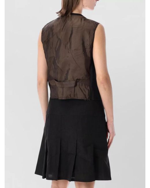 Our Legacy Black Soot Linen Blend Waistcoat