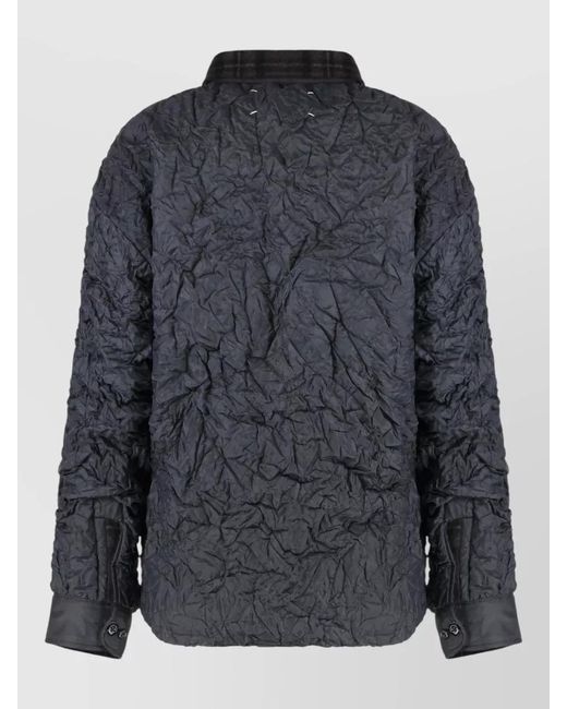 Maison Margiela Black Reversible Casual Jacket Shirt Plaid Collar
