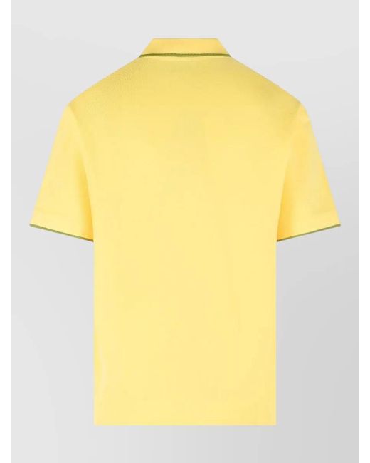 Drole de Monsieur Yellow Cotton Short-Sleeve Polo Shirt for men