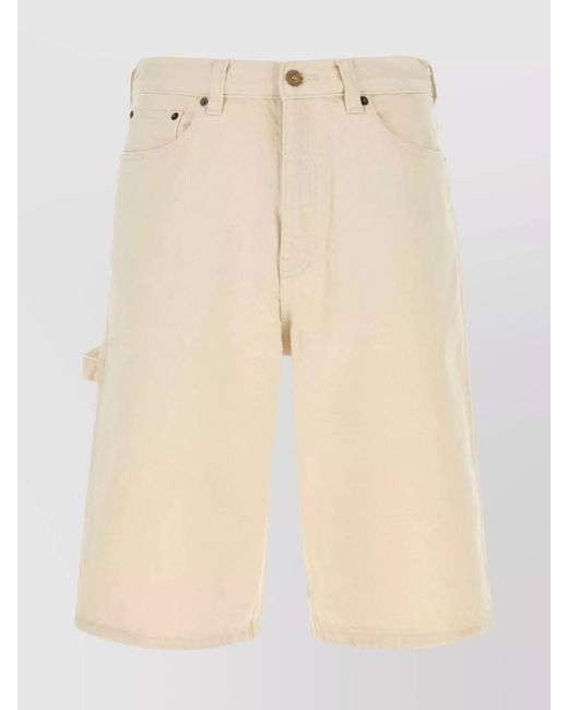 A.P.C. Natural Sand Denim Westland Bermuda Shorts for men