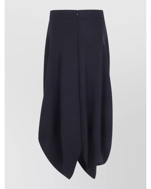 Giorgio Armani Blue Silk Midi Skirt