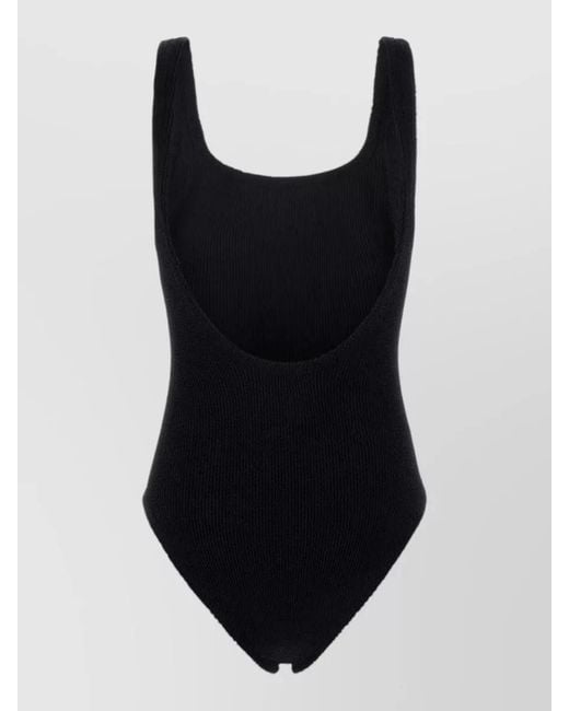 Hunza G Black Square Neck Swimsuit