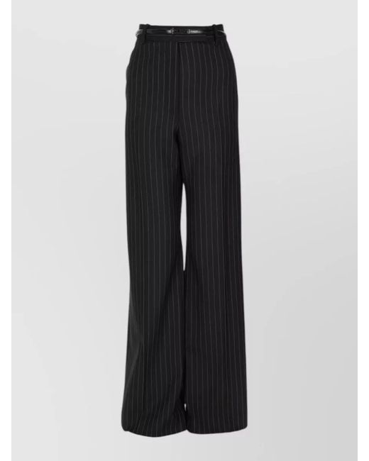Tom Ford Black Virgin Wool Wide-Leg Trousers