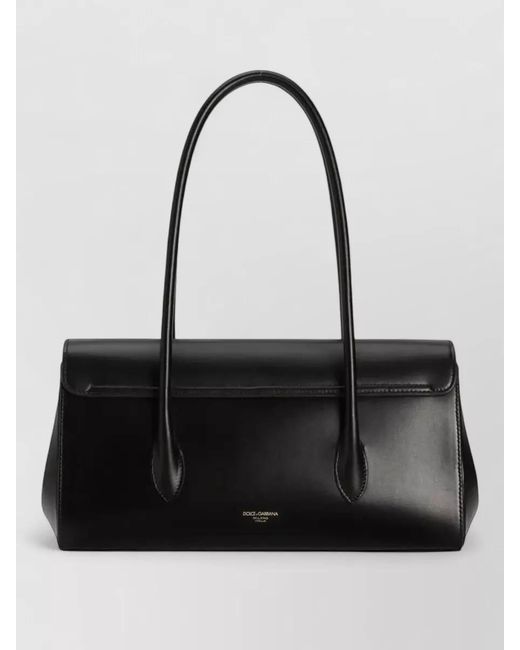 Dolce & Gabbana Black Marlene Medium Leather Shoulder Bag