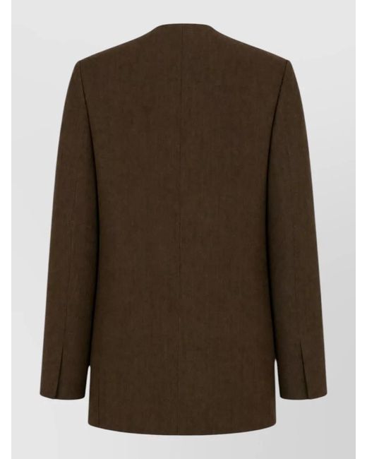 Alberta Ferretti Brown Embroidered Blazer