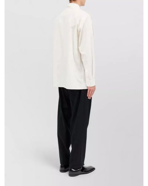 MM6 by Maison Margiela Gray Graphic Print Long-Sleeve Cotton Shirt for men