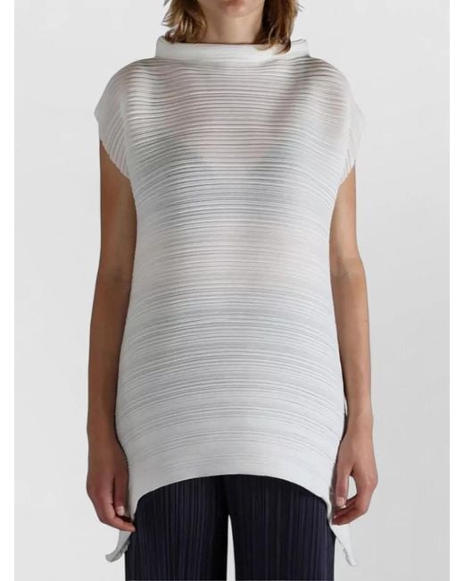 Pleats Please Issey Miyake Gray Short-Sleeve Shirt