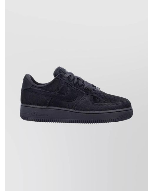 Nike Blue Calf Hair Leather Low-Top Sneakers