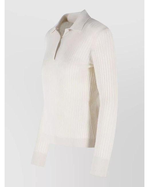Max Mara White Cashmere Silk Jumper