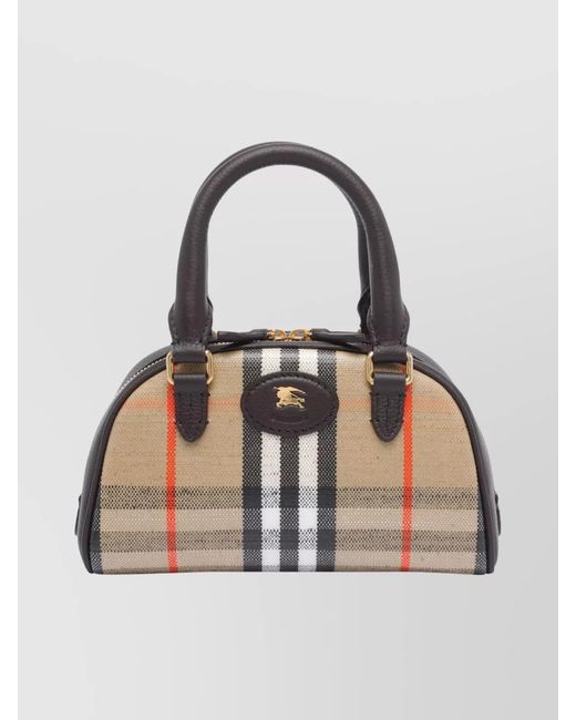 Burberry Multicolor Mini Highlands Bowling Handbag And Handles