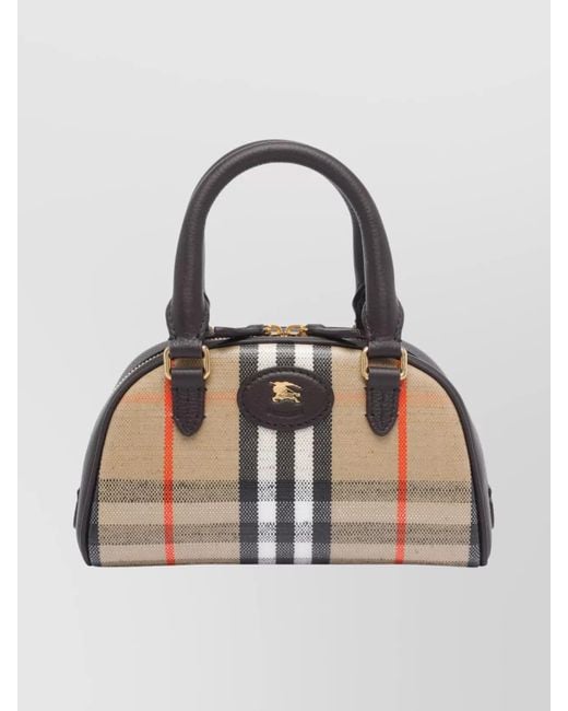 Burberry Multicolor Mini Highlands Bowling Handbag And Handles