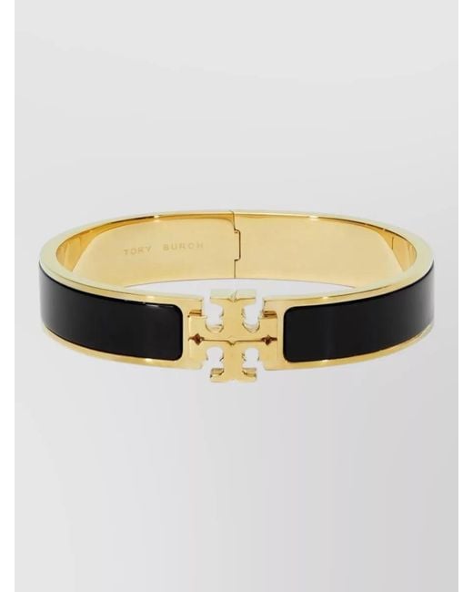 Tory Burch Natural Kira Bracelet Tone Hinged Design