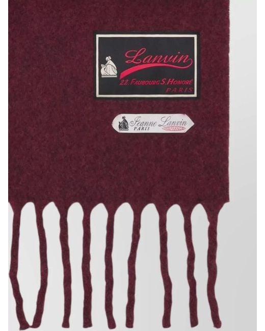 Lanvin Purple Alpaca Wool Scarf for men